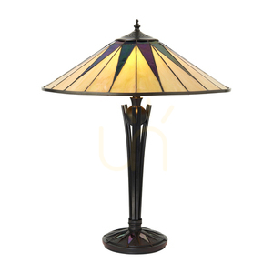 Interiors Tiffany Multicolor Table Lamp Dark Star 64045 small 0