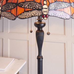 Standing Lamp Interiors Dragonfly Tiffany Multicolor Glass 156 cm 2-Light E27 small 7