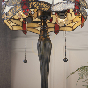 Interiors Dragonfly Tiffany Beige Table Lamp 30 cm E27 64086 small 6