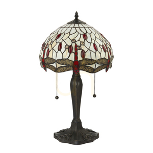 Interiors Dragonfly Tiffany Beige Table Lamp 30 cm E27 64086 small 9
