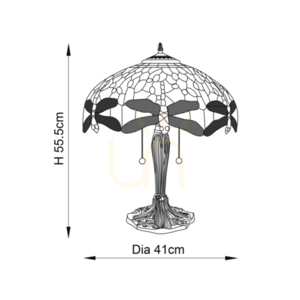 Tiffany Table Lamp Blue Dragonfly Interiors 64089 small 1
