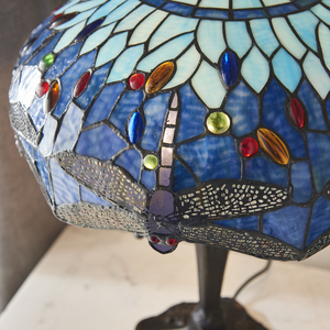 Tiffany Table Lamp Blue Dragonfly Interiors 64089 small 4