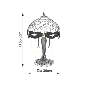 Tiffany Table Lamp Blue Dragonfly 55.5 cm Interiors 64090 small 2