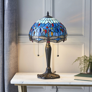 Tiffany Table Lamp Blue Dragonfly 55.5 cm Interiors 64090 small 3