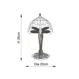 Table Lamp Dragonfly Tiffany Multicolor Interiors 64091 small 2