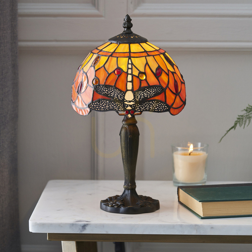 Check Table Lamp Dragonfly Tiffany Multicolor Interiors 64091
