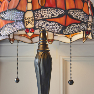Dragonfly Tiffany Table Lamp Multicolor 64092 Interiors. small 1