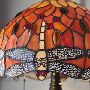 Dragonfly Tiffany Table Lamp Multicolor 64092 Interiors. small 6