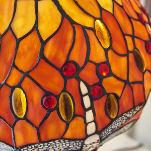 Dragonfly Tiffany Table Lamp Multicolor 64092 Interiors. small 7