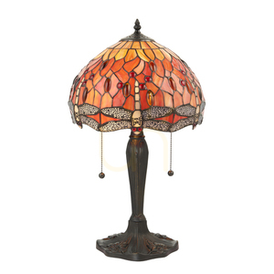 Dragonfly Tiffany Table Lamp Multicolor 64092 Interiors. small 0