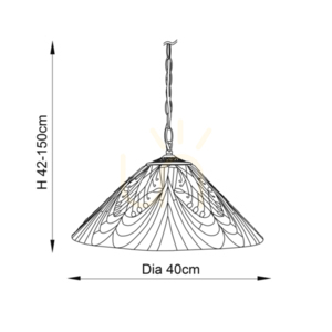Hector Tiffany Pendant Lamp Multicolor 64162 Interiors. small 2