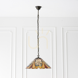 Hector Tiffany Pendant Lamp Multicolor 64162 Interiors. small 5