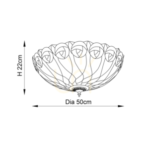Hutchinson Tiffany Multicolor Plafond 64173 Interiors. small 2