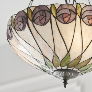 Hutchinson Tiffany Pendant Lamp Multicolor 64175 Interiors. small 5