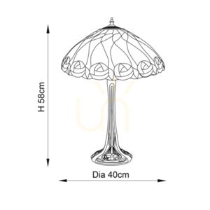 Tiffany Table Lamp Interiors Hutchinson Multicolor Glass 58 cm 64177 small 2