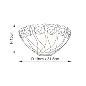 Interiors Hutchinson Tiffany Multicolor Wall Sconce 64178 small 2