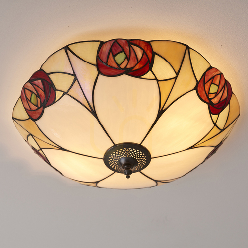Check Ingram Tiffany Multicolor Plafond 64182 Interiors.