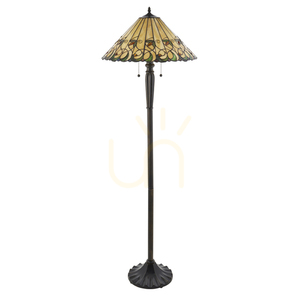 Interiors Jamelia Tiffany Multicolor Floor Lamp 64192 small 9