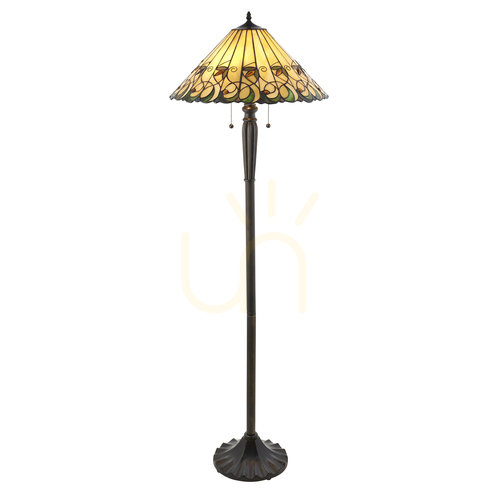 Check Interiors Jamelia Tiffany Multicolor Floor Lamp 64192