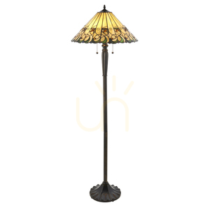 Interiors Jamelia Tiffany Multicolor Floor Lamp 64192 small 0