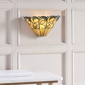 Tiffany Wall Lamp Interiors Jamelia Multicolor Glass Steel 64198 small 4