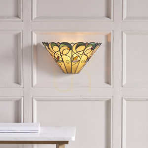 Tiffany Wall Lamp Interiors Jamelia Multicolor Glass Steel 64198 small 5
