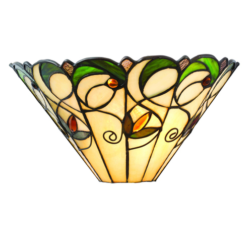 Check Tiffany Wall Lamp Interiors Jamelia Multicolor Glass Steel 64198