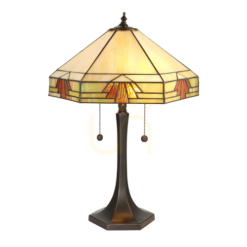 Check Nevada Tiffany Table Lamp Multicolor 64286 Interiors.