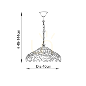 Sullivan Tiffany Pendant Lamp Multicolor 64325 Interiors. small 2