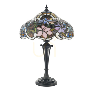 Interiors Sullivan Tiffany Table Lamp Multicolor Glass 2-Light E14 30 cm small 9