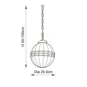Interiors Fargo Tiffany Multicolor Glass Pendant Lamp 67044 small 2