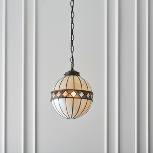 Interiors Fargo Tiffany Multicolor Glass Pendant Lamp 67044 small 3