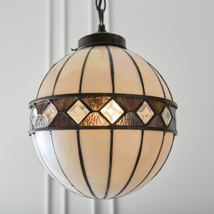 Interiors Fargo Tiffany Multicolor Glass Pendant Lamp 67044 small 6