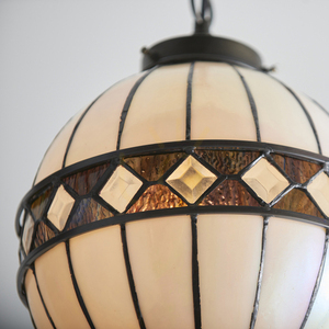 Interiors Fargo Tiffany Multicolor Glass Pendant Lamp 67044 small 7