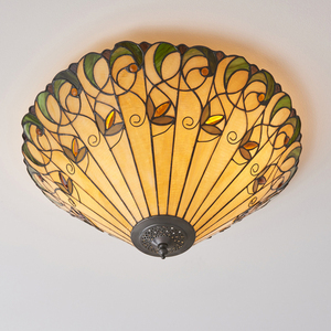 Tiffany Plafond Interiors Jamelia Multicolor Glass Steel 50 cm 70706 small 2