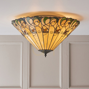 Tiffany Plafond Interiors Jamelia Multicolor Glass Steel 50 cm 70706 small 4