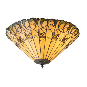 Tiffany Plafond Interiors Jamelia Multicolor Glass Steel 50 cm 70706 small 0