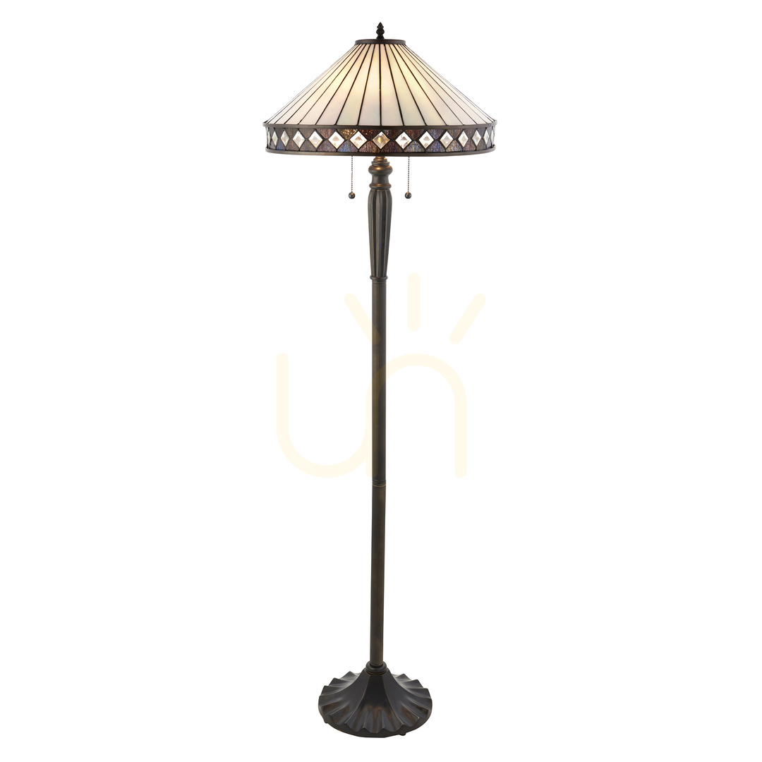 Standing Lamp Interiors Fargo Tiffany Multicolor Glass 157.5 cm 70936