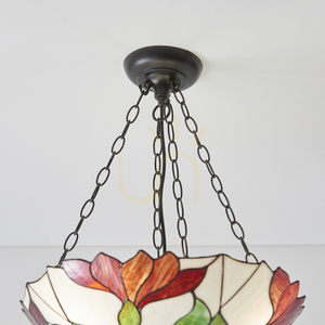Tiffany Pendant Lamp Botanica Multicolor Glass Steel 3-Light E27 Interiors 70946 small 1