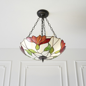 Tiffany Pendant Lamp Botanica Multicolor Glass Steel 3-Light E27 Interiors 70946 small 6