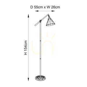 Dark star Tiffany Multicolor Standing Lamp 74355 Interiors small 2