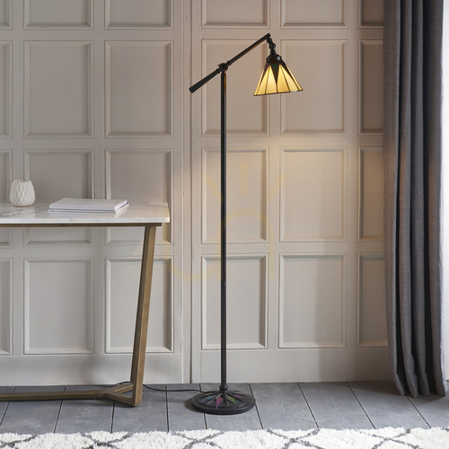 Check Dark star Tiffany Multicolor Standing Lamp 74355 Interiors