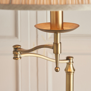 Interiors Stanford Brass Floor Lamp Beige Fabric E27 160 cm 63621 small 4
