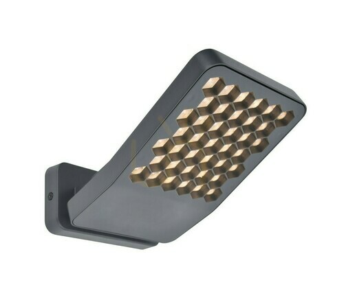 Check Outdoor Wall Floodlight Lutec ATLANTIS 7801605118 LED Grey Aluminum