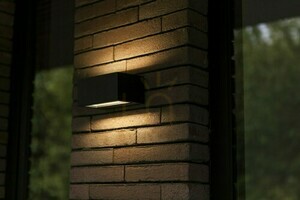 Outdoor Wall Lamp Lutec GEMINI Black LED 8.8W 700lm 5189113012 small 4