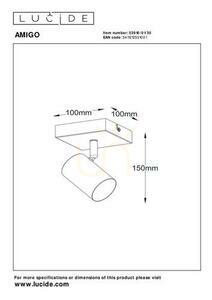 Lucide AMIGO Black GU10 LED Wall Light 53910/01/30 small 3