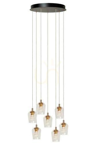 Check Lucide BERLIANE Gold 7-Light LED Pendant Lamp 00430/28/60