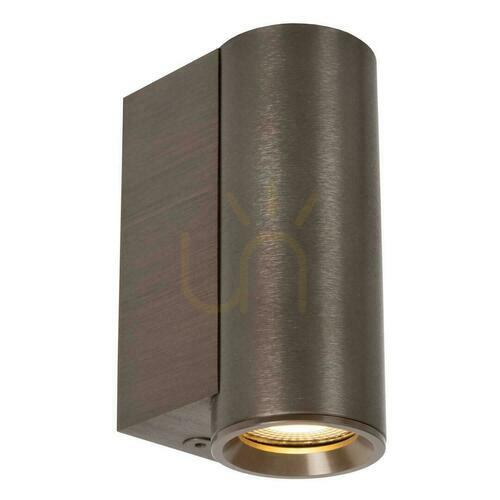 Check Lucide DUPLA Brown Aluminum Wall Spotlight 09243/01/97