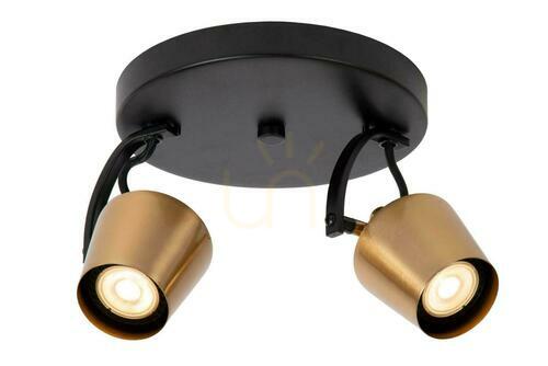 Check Lucide EMILE plafond goud 2-lichts GU10 20 cm 51901/02/02