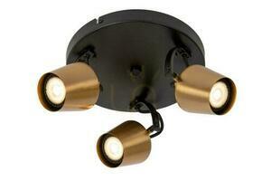 Lucide Emile plafond 3-lichts goud zwart GU10 LED 23 cm 51901/13/02 small 7